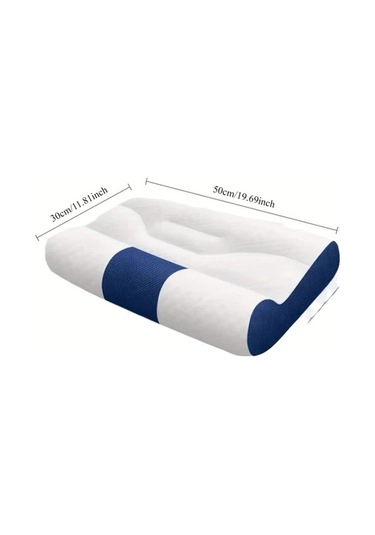Trendooze Antika Beyaz 23.62x15.75 Inch Boyun Yastığı Uyku Destek Ev Yurt Kullanımı Beyaz