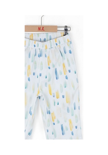 Nk Kids 58560 Kız Çocuk Ekru-mavi Sharp Pantolon Ekru - Mavi