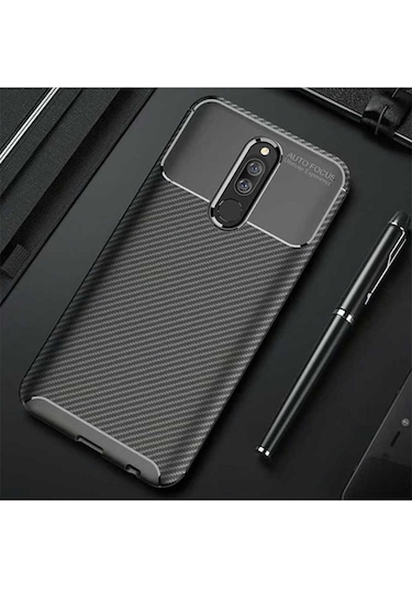 Xiaomi Redmi 8 Kılıf Zore Negro Silikon Kapak Siyah