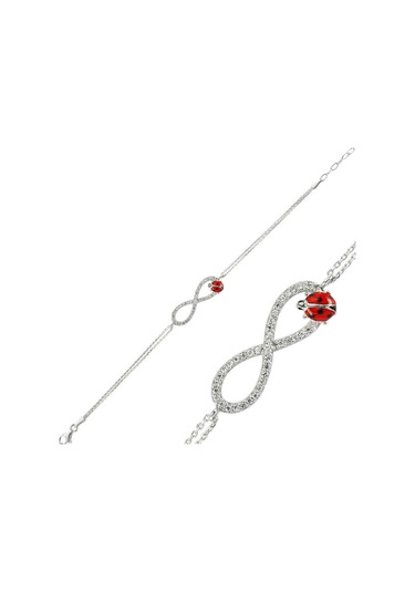 Casera's Gümüş Uğur Böceği Sonsuzluk Kadın Bileklik Csr2181498 Gümüş
