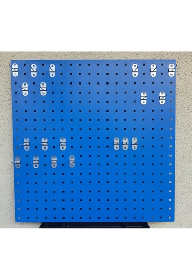 90x90 Cm Delikli Metal Takım Asma Panosu 20 Adet Kanca İle Birlikte 90