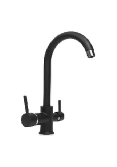 Euromix Arıtıcılı Arıtma Mutfak Eviye Bataryası 3 Yollu Siyah