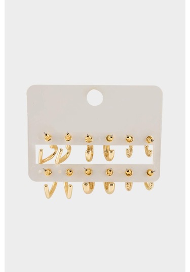 DeFacto Kadın 6'lı Gold Küpe F5965AXNSGD1