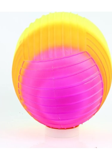 2 Adet Gökkuşağı Renkli Plaj Voleybol Topu Plastik Top + Pompa Hediyeli