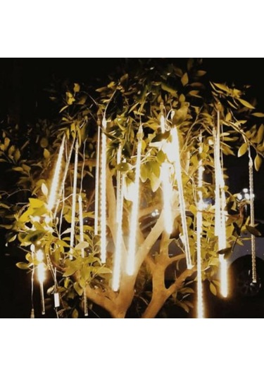 Sekizgen Led 8'li Günışığı Eklenebilir Meteor Yağmur Tüp Led Işık Dekoratif Ve Yılbaşı Aydınlatma Günışığı