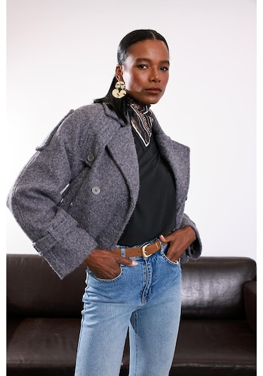 Antrasit Astarlı Kaşe Ceket 286 Antrasit