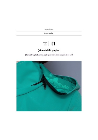 Edwardest Kadınlar İçin Çift Taraflı Casual Kapüşonlu Ceket Mor