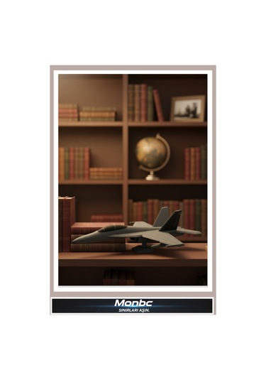 Monbc F-18 Jet Uçak Maketi 3d Tasarım Dekoratif Biblo, Hediyelik Ve Ev Ofis İçin Şık Aksesuar