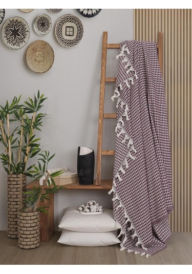 Battaniye Pamuk Piramid 180x200 Cm Lavanta