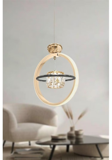 Eray Aydınlatma Sl001 Gold Taşlı Led Avize Sarı