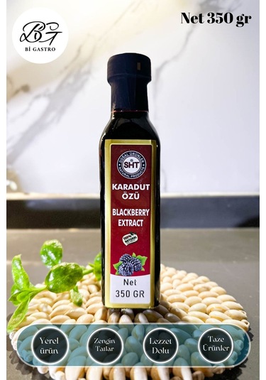Bi Gastro - Organik Karadut Özü - Karadut Şurubu - Kara Dut Pekmezi - 350 Gr
