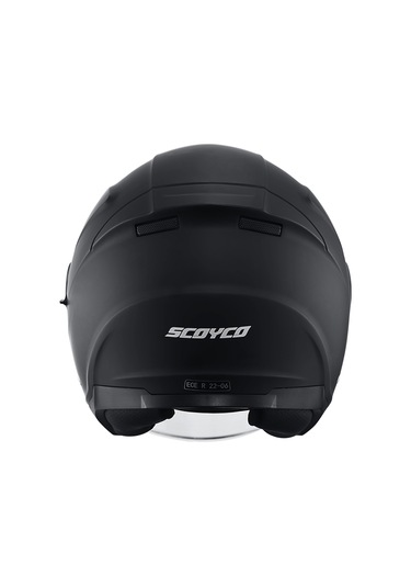 Scoyco Of-669 Güneş Vizörlü Yarım Açık Kask Mat Siyah
