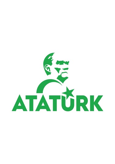 Atatürk Türk Bayrağı Sticker 17x17 Cm Yeşil