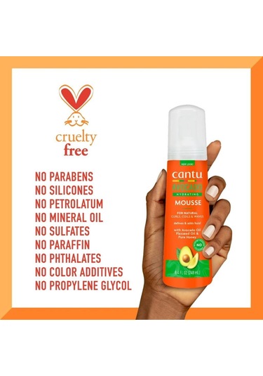 Cantu Avocado Hydrating Kıvırcık Ve Dalgalı Saçlar İçin Nemlendirici Şekillendirici Saç Köpüğü 248 Ml
