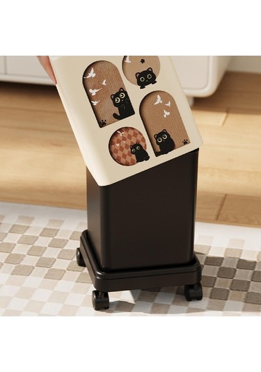 Pazly Toz Tekerlekli Tekerleklerle Suntek Şık Renkli Kutusu Kutu Ev Çöp Çok Ua Çok Renkli