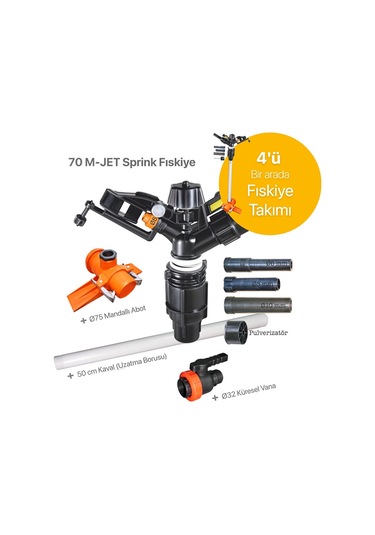 ERMAK 70 M-jet Sprink Fıskiye Takımı 1" Set 35 Metre Atış ERMAK-1