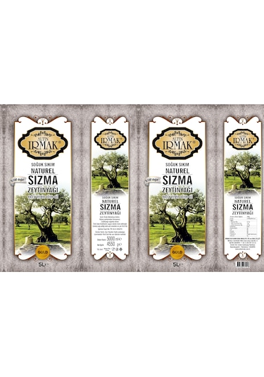 Altın Irmak Yeni Sezon Soğuk Sıkım Natürel Sızma Zeytinyağı 4 x 5 L