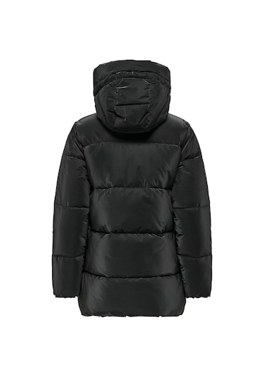 Only Kadın Onlece Kapüşonlu Uzun Şişme Mont 15337248 Siyah Siyah