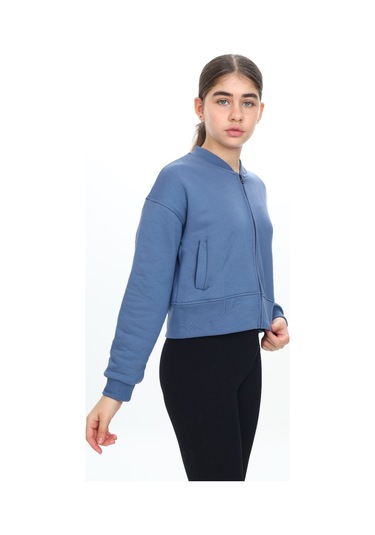 Toontoy Kız Çocuk Hırka İndigo