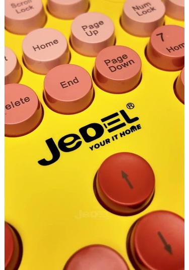 Jedel Wkb104 Kablosuz Bluetooth + 2.4ghz Çift Modlu Klavye - Retro Daktilo Tasarımlı