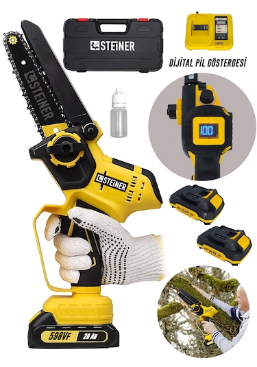 Steiner ST-598VF S Dijital Şarj Göstergeli Dal Budama Testeresi