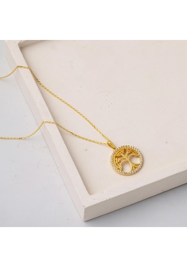 Hayat Ağacı Kadın Altın Kolye
