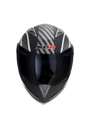 Ncr Çene Açılır Monster Siyah Vizörlü Motosiklet Kaskı Siyah - Beyaz