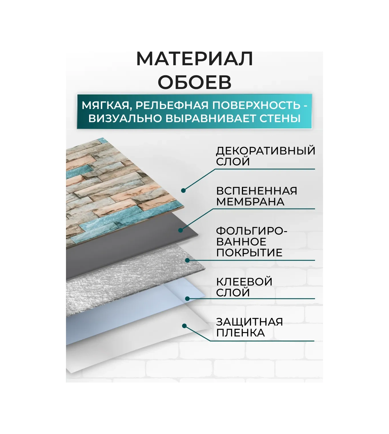 Frays Decor Kendinden Yapışkanlı Duvar Kağıtları Pvc 50x280 Cm Tuğla 306196365