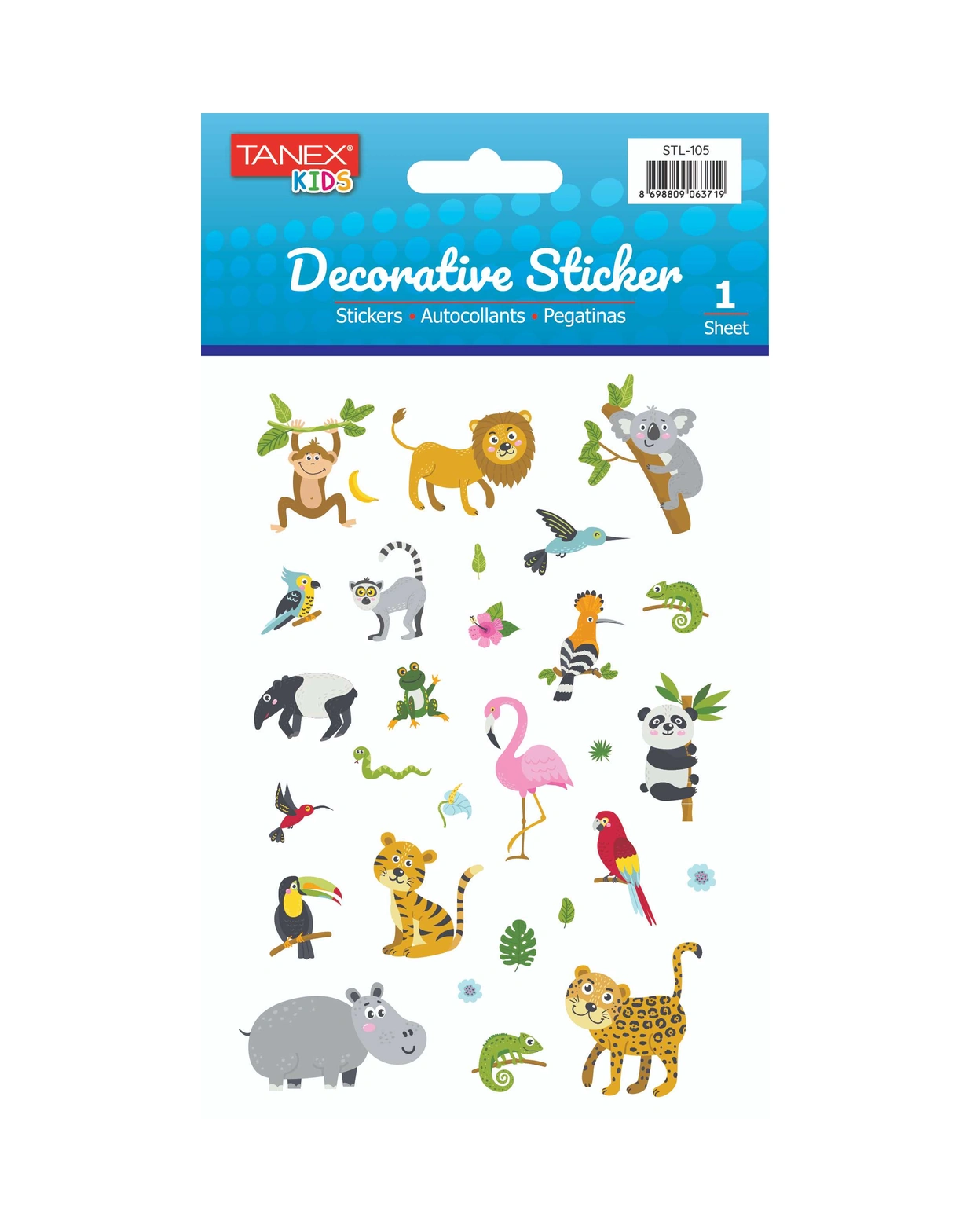 Tanex Safari Hayvanları Laklı Etiket Stl-105