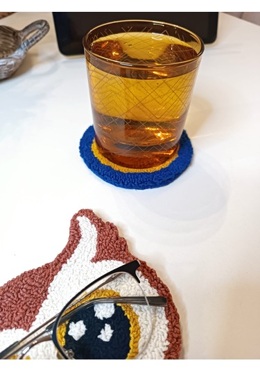 Baykuş Bardak Altlığı Gözlük Tutucu Seti