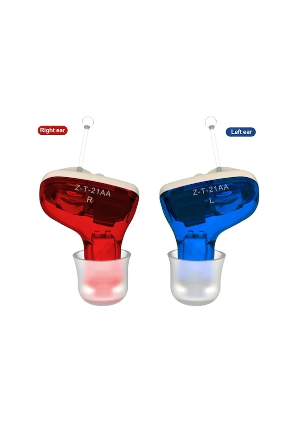 Hongboboutique Hearing Aid Amplifier For Deaf People, Invisible Hearing Aid Price, Battery A10 Blue - Left Ear 01
