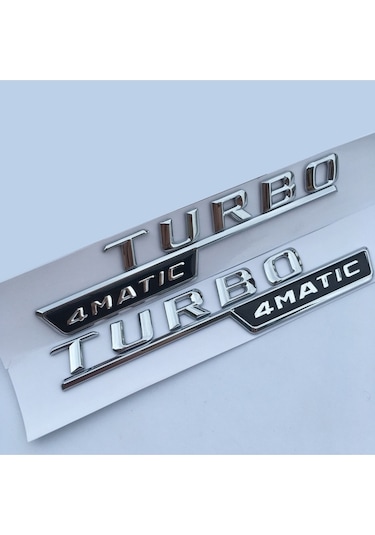 Turbo 4 Matic Çamurluk Logo Arma Abs Krom Ithal Car Logo Arma