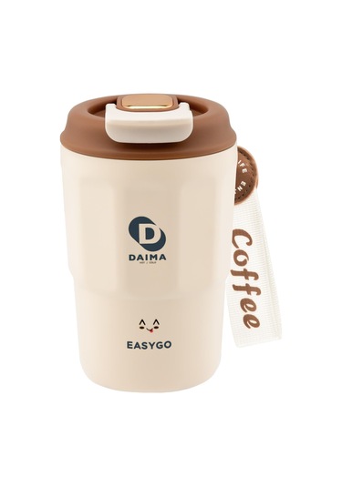 Daima Easy Go 380 Ml 12 Saat Sıcak 12 Saat Soğuk Beyaz Termos Beyaz