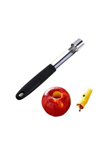 Paslanmaz Çelik Meyve Armut Tohumu Sökücü Meyve Sebze Tart Dilimleme Soyucu Mutfak Alet Araçları Siyah