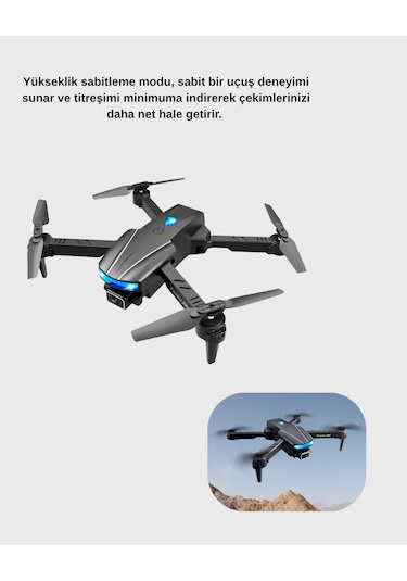 4k Kamera Özellikli Katlanabilir Drone Wi-fi Ve Yükseklik Sabitlemeli