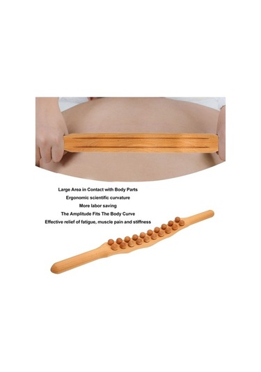 Artfulabode Ve Sırt Sha Rahatlatıcı Profesyonel Omuz Masaj Masaj İçin Haki Gua Geeroyoo Çubuğu Boncuklu Aleti, Ahşap Ağrıları 20 - Rt Haki