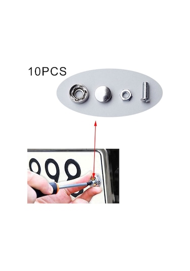 Cbtx 10 Takım Hırsızlığa Karşı Vidalar Araba Plaka Cıvataları Çerçeve Vidaları