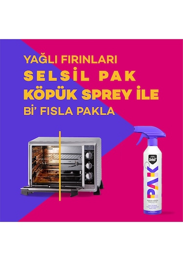 Selsil Pak Mucize Köpük Sprey Yüzey Temizleyici 500 ML