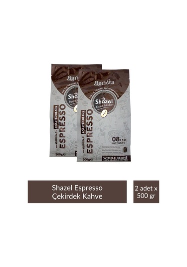 Shazel Çekirdek Espresso Kahve 500 Gr X 2 Adet Çekirdek