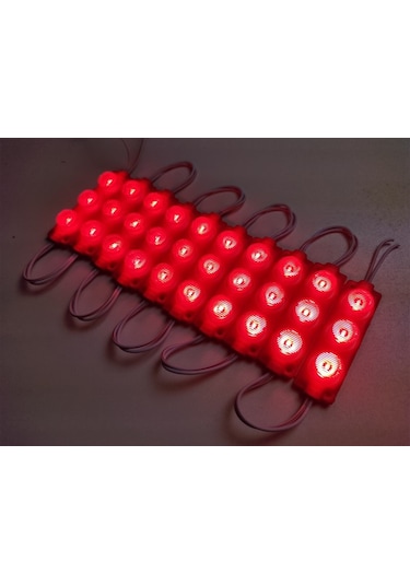 Replax Carub Camlı Parmak Led Lamba Kırmızı 12 Volt Su Geçirmez 10'lu 3m