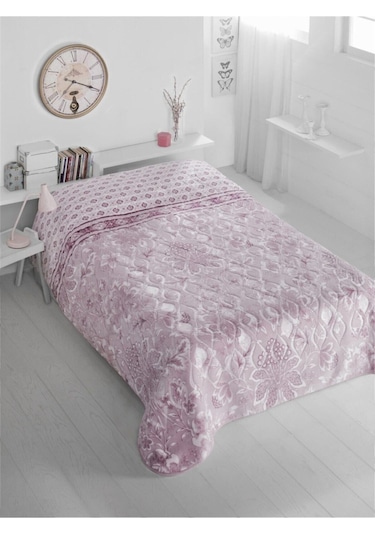 Sarar Çift Kişilik Battaniye Mürdum Mürdüm