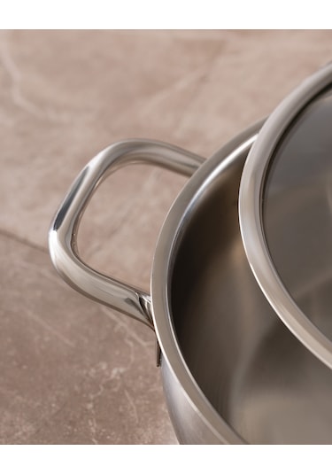 Madame Coco Vera Kısa Tencere - Çelik - 28 Cm Çok Renkli