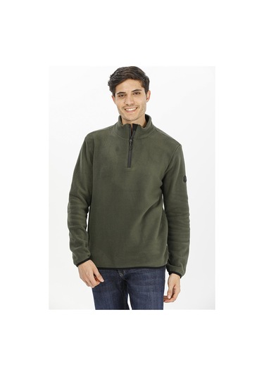 Exuma Yarım Fermuarlı Polar 2312001-khaki Yeşil