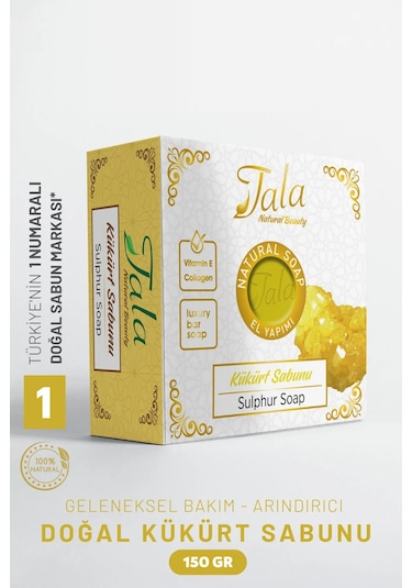 Tala Kükürt Sabunu Cilt Ve Yüz Temizleyici Arındırıcı Kükürtlü Sabun 150 G