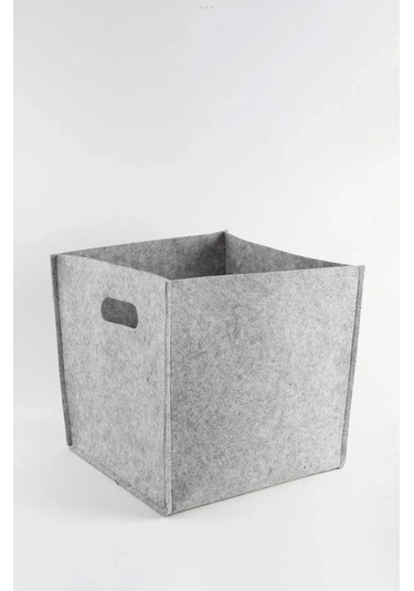 Gri Keçe Organizer Çok Amaçlı Dolap İçi Düzenleyici Kare Gri