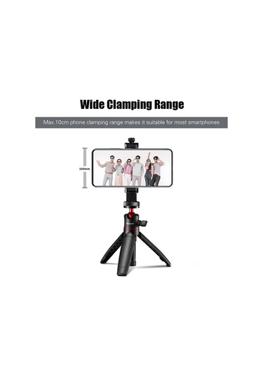 Yifomall Ulanzi St-17 360 Dönebilen Evrensel Telefon Tutucu - Mikrofon Ve Işık Bağlantılı Tripod Adaptörü
