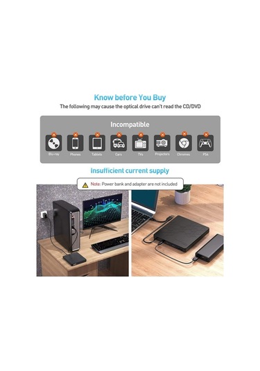 Sones Bt668 Okunabilir Tf / Sd Kart Usb Çok İşlevli Cd Disk Oynatıcı Harici Optik Sürücü Dvd Yazıcı