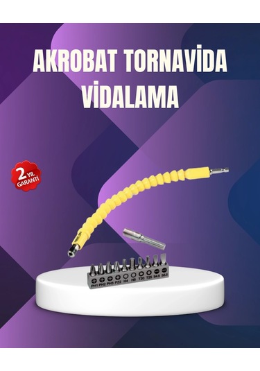 Buğz 12 Parça Vidalama Uç Seti Akrobat Tasarım Dayanıklı Metal