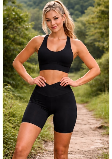 Cocosushicooo Crop İkil Takım Siyah