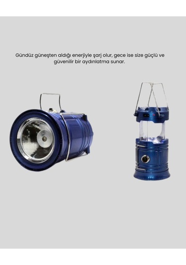 Bfs Güneş Enerjisiyle Çalışan Kamp Feneri Hafif Portatif Uzun Ömürlü Çok Renkli